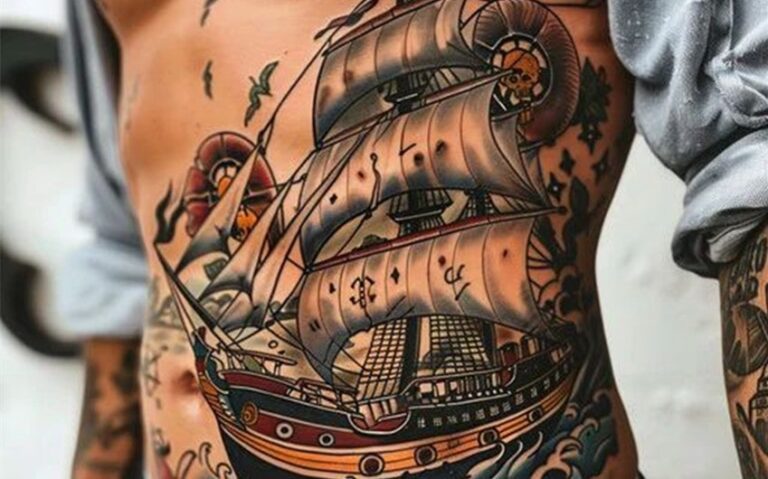 stomach tattoo ideas for guys